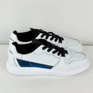 10M - Men's KARL LAGERFELD Paris Lace Up White Sneaker